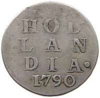 NETHERLANDS HOLLAND 2 STUIVERS 1790  #t156 0177 - Monete Provinciali