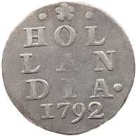 NETHERLANDS HOLLAND 2 STUIVERS 1792  #t156 0131 - Provinciale Munten