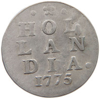 NETHERLANDS HOLLAND 2 STUIVERS 1775  #t156 0153 - Provinzen