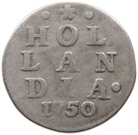 NETHERLANDS HOLLAND 2 STUIVERS 1750  #t156 0087 - Provinzen