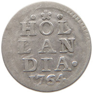 NETHERLANDS HOLLAND STUIVER 1764  #t118 0187 - Monnaies Provinciales