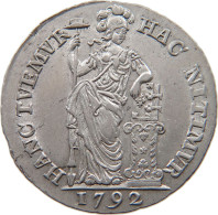 NETHERLANDS HOLLAND GULDEN 1792  #t082 0149 - Provincial Coinage