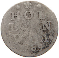 NETHERLANDS HOLLAND 2 STUIVERS 1789  #s016 0317 - Monete Provinciali