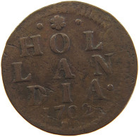 NETHERLANDS HOLLAND DUIT 1702  #c064 0033 - Provinzen