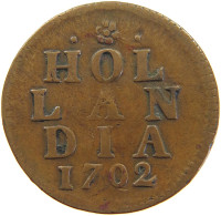 NETHERLANDS HOLLAND DUIT 1702  #c064 0043 - Provinzen