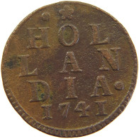 NETHERLANDS HOLLAND DUIT 1741  #c064 0029 - Monnaies Provinciales