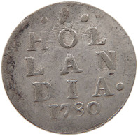NETHERLANDS HOLLAND 2 STUIVERS 1780  #c057 0385 - Provincial Coinage