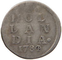 NETHERLANDS HOLLAND 2 STUIVERS 1784/0  #c004 0237 - Monete Provinciali