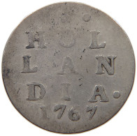 NETHERLANDS HOLLAND 2 STUIVERS 1767  #a082 0431 - Monedas Provinciales