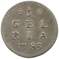 NETHERLANDS GELDERLAND STUIVER 1785  #t156 0195 - Monedas Provinciales