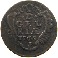 NETHERLANDS GELDERLAND DUIT 1765  #t113 0227 - Provincial Coinage