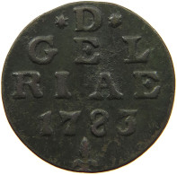 NETHERLANDS GELDERLAND DUIT 1783  #t113 0219 - Monedas Provinciales