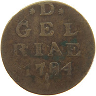 NETHERLANDS GELDERLAND DUIT 1784  #c064 0243 - Monedas Provinciales