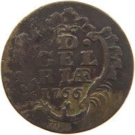 NETHERLANDS GELDERLAND DUIT 1766  #c064 0073 - Provincial Coinage