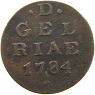 NETHERLANDS GELDERLAND DUIT 1784  #c063 0007 - Monete Provinciali
