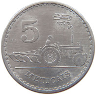 MOZAMBIQUE 5 METICAIS 1982  #s068 0565 - Mosambik