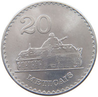 MOZAMBIQUE 20 METICAIS 1986  #c029 0499 - Mozambico