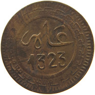 MOROCCO 2 MAZUNAS 1323 Abdul Aziz AH 1311-1326 (1894-1908). #t018 0173 - Maroc