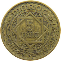 MOROCCO 5 FRANCS 1365  #a093 0693 - Maroc