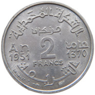 MOROCCO 2 FRANCS 1951  #a089 0061 - Maroc