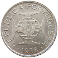 MOZAMBIQUE 2 1/2 ESCUDOS 1938 MOZAMBIQUE 2 1/2 ESCUDOS 1938 SILVER PROVA #t081 0007 - Mozambico