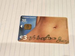 PORTUGAL-(PT363D)-Tatuagem-(28)(50units-3€)(1.7.02)(tirage-300.000)(043558916)-used Card+1card Prepiad Free - Portugal