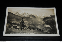 A9544        WENGEN MIT JUNGFRAU, GROSSHORN UND BREITHORN - 1924 - Wengen