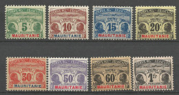 MAURITANIE TAXE Série Complète N° 9 à 16 NEUF* AVEC OU TRACE DE CHARNIERE  / Hinge  / MH - Andere & Zonder Classificatie