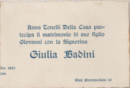 Italia - Bologna - Invito A Nozze - Faire-part Mariage (1923) - Boda