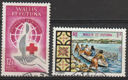 Wallis Et Futuna Centenaire De La Croix Rouge Internationale,petit Bateau Pirogue N°168-174 Oblitéré - Oblitérés