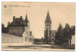 Bourg-Léopold - L'Eglise Et La Poste - Leopoldsburg
