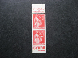 TB Paire Verticale De Carnet Du N° 283f, Neuve X Et XX. Avec PUB Sup. " Poste Aérienne " + PUB Inférieure " BYRRH". - Ongebruikt