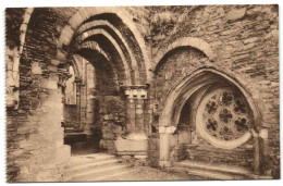 Abbaye De Villers - Angle N.-E. Du Cloître Avec L'entrée De L'Eglise Et La Fenêtre à 7 Rosaces - Villers-la-Ville