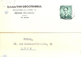 Belgique Belgie Carte Lettre Des Ets Louis Van Grootenbrul à Renaix Ronse En 1959 - Renaix - Ronse