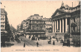 CPA Carte Postale Belgique Bruxelles Bourse Et Boulevard Anspach   VM73411 - Lanen, Boulevards