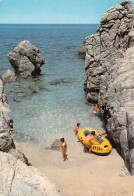 Cartolina Tropea Dintorni Spiaggia Con Bagnanti E Canotto1977 (Vibo Valentia) - Vibo Valentia