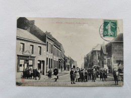 CPA CARTE POSTALE Ancienne Aniche Petite Place La Rue D Aoust  Animée - Aniche