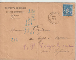 France Oblit Convoyeur Tergnier à Amiens 1881 - 1877-1920: Semi-Moderne