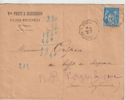 France Oblit Convoyeur Tergnier à Amiens 1881 - 1877-1920: Période Semi Moderne