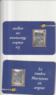 Lot De 4 Timbres Argent 999 Marianne 5 Euros (lot Divers) - 2004-2008 Marianne De Lamouche