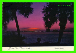 CLEARWATER, FL - SUNSET OVER CLEARWATER BAY - TRAVEL IN 1980 - TOM BROWN CARD CO - - Clearwater