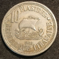 LIBAN - LEBANON - 10 PIASTRES 1961 - KM 24 - Liban