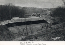 3 -T G V Get 3 Chantier Au Nord De Cluny 1980 - Kunstbauten