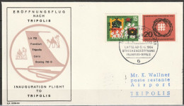 BRD Flugpost /Erstflug Boeing 720B  LH 732 Frankfurt - Tripolis  5.4.1964 Ankunftstempel 5.4.64 (FP 251 ) - Erst- U. Sonderflugbriefe