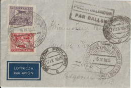 POLOGNE - 1935 - ENV. Par BALLON ! GORDON BENETT De VARSOVIE => LODZ - Balloons