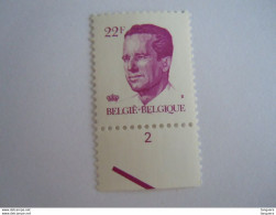 België Belgique 1984 Boudewijn Baudouin Type Velghe Geelachtige Gom Gomme Jeunâtre 2125 P5b Yv 2124 MNH ** - 1981-1990