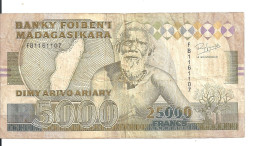 MADAGASCAR 25000 FRANCS ND1993 VG++ P 74A - Madagascar