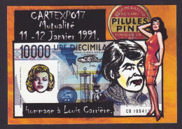 CPM Billet De Banque 30 Ex. Numérotés Signés JIHEL Satirique Caricature Banknote Louis Carrière Cartexpo - Monnaies (représentations)