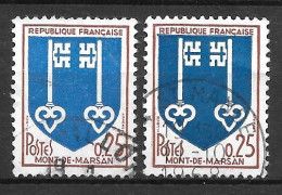 Année 1955 : Y. & T. N° 1469 ° Bleu Clair Et Bleu Foncé Ex 2 - Usados