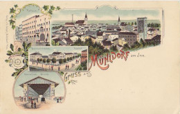 Gruss Aus Mühldorf Am Inn - Rathaus - Bahnhofstr. - Maximilian Brücke - Verlag V. D. Geiger, Mühldorf - Muehldorf